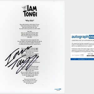 ‘Iam Tongi’ Signed ‘Why Kiki?’ Lyric Sheet ‘American Idol Winner’ ACOA