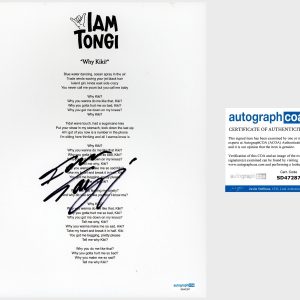 ‘Iam Tongi’ Signed ‘Why Kiki?’ Lyric Sheet ‘American Idol Winner’ ACOA