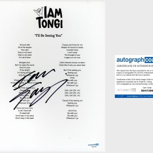 ‘Iam Tongi’ Signed ‘I’ll Be Seeing You’ Lyric Sheet ‘American Idol Winner’ ACOA