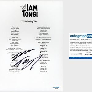 ‘Iam Tongi’ Signed ‘I’ll Be Seeing You’ Lyric Sheet ‘American Idol Winner’ ACOA