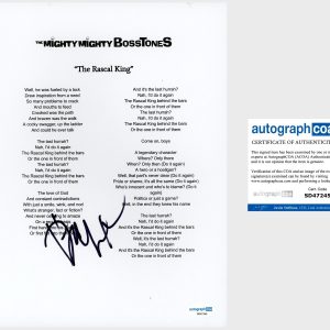 Dicky Barrett ‘Mighty Mighty Bosstones’ Signed Lyric Sheet The Rascal King ACOA