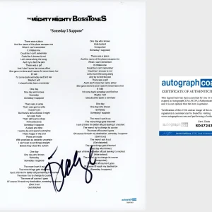 Dicky Barrett Mighty Mighty Bosstones Signed Lyric Sheet Someday I Suppose ACOA