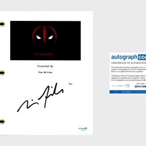 Tim Miller ‘DEADPOOL’ Director Signed Full Movie Script Screenplay ACOA Marvel