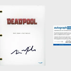Tim Miller ‘DEADPOOL’ Director Signed Full Movie Script Screenplay ACOA Marvel