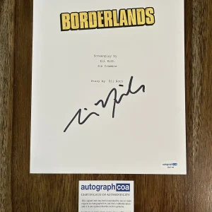 Tim Miller ‘Borderlands’ Signed Movie Script Cover ACOA