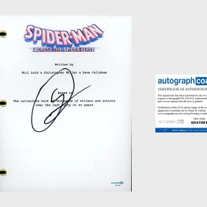Shameik Moore ‘Spider-Man Across the Spider-Verse’ Signed Full Movie Script ACOA