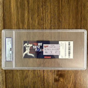 Joe Mauer Rare Signed Autograph Final MLB Game Ticket Stub MN Twins PSA/DNA COA