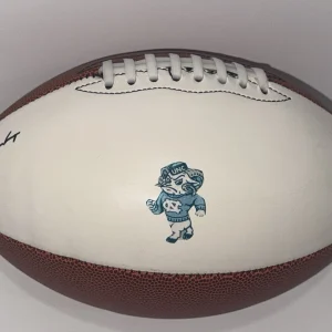 OMARION HAMPTON SIGNED FOOTBALL NORTH CAROLINA TAR HEELS PROOF