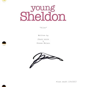Iain Armitage Signed Autograph Young Sheldon Cooper Full Pilot Script Screenplay