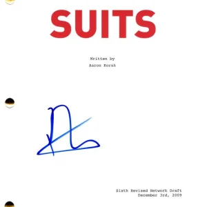 Patrick J Adams Signed Autograph Suits Full Pilot Script Screenplay Michael Ross