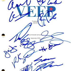 Veep Full Cast Signed Autograph Pilot Script Screenplay - Julia Louis-Dreyfus +9