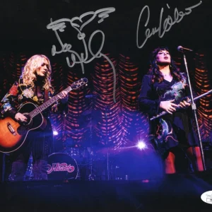 Ann Wilson & Nancy Wilson Signed Autograph 8x10 Photo - Heart w/ JSA COA