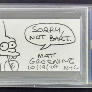 Matt Groening Signed Autograph PSA/DNA Sketch Art Card Bongo Life in Hell - RARE