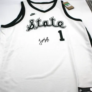 Tom Izzo Signed Michigan State Spartans Basketball Jersey w/Beckett COA BP59152