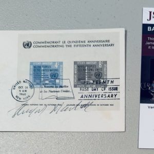 Thurgood Marshall Signed Autographed First Day Cover JSA Supreme Court Justice