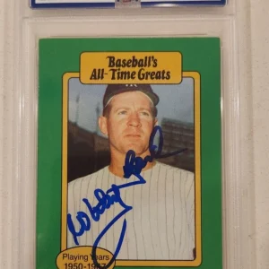 Whitey Ford Signed Baseball's All-Time Greats Card w PSA/DNA COA Slab NY Yankees