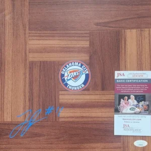 Isaiah Joe Signed Floorboard w/ JSA COA #AT63450 OKC Oklahoma City Thunder