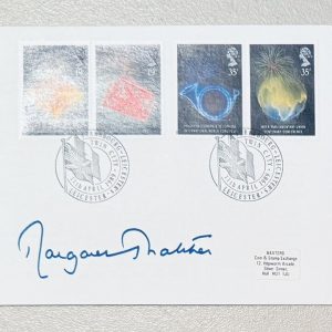Margaret Thatcher Signed Autographed First Day Cover JSA UK Prime Minister 3