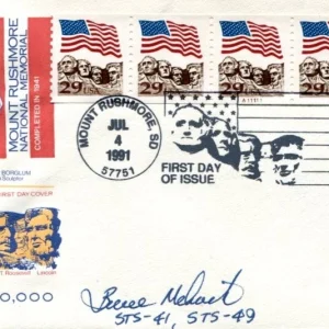 Bruce Melnick STS Space NASA Astronaut US Coast Guard USCG Signed Autograph FDC