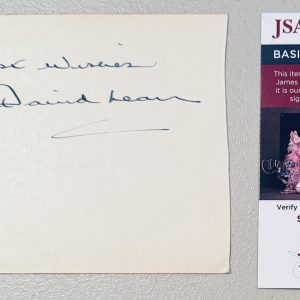 David Lean Signed Autographed 5x6 Album Page JSA Cert Lawrence Of Arabia