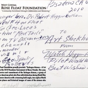 Dr. Mitchell Higginbotham The Tuskegee Airman WWII War Signed Autograph Postcard