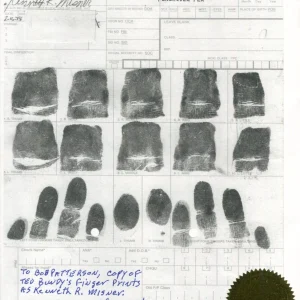 Police Chief Norman Chapman Who Arrested Ted Bundy Signed Autograph Fingerprint