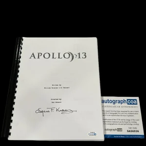 Eugene Gene Kranz NASA Flight Director Signed Autograph Apollo 13 Script ACOA