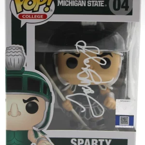 Tom Izzo Michigan State Sparty Signed Funko Pop 04 w/Beckett BAS COA BR32950