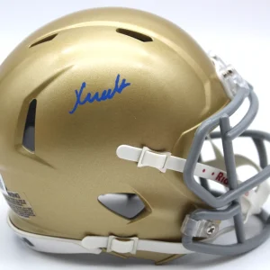 Xavier Watts Signed Notre Dame Irish Mini Football Helmet w/Beckett COA BR32645