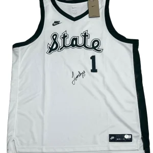 TOM IZZO signed (MICHIGAN STATE SPARTANS) NIKE basketball jersey BECKETT BP59342