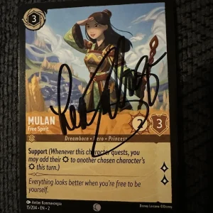 Lea Salonga Signed Trading Card Disney Mulan Autographed Princess