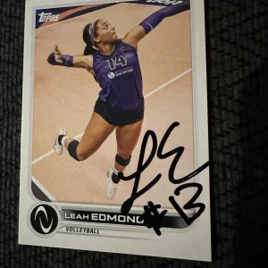 Leah Edmond Signed In Person Trading Card Autographed Volleyball