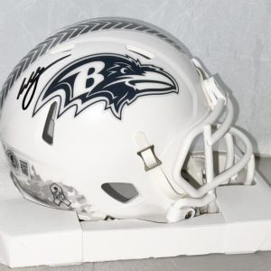 Willis McGahee signed Baltimore Ravens Salute To Service mini helmet Beckett Wit