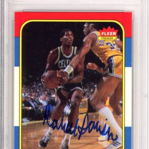 1986 86/87 FLEER ROBERT PARISH CELTICS HOF SIGNED CARD PSA DNA COA AUTOGRAPH