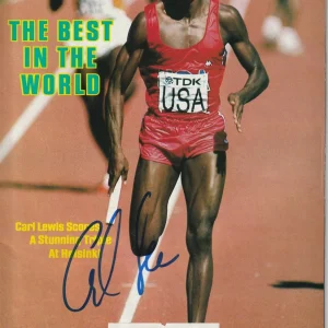 CARL LEWIS Signed 8/22/83 SPORTS ILLUSTRATED Beckett (BAS)