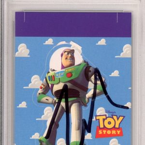 1995 DISNEY SKYBOX STICKERS TOY STORY BUZZ TIM ALLEN SIGNED PSA DNA AUTOGRAPH