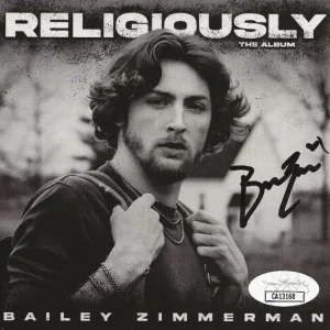 Bailey Zimmerman REAL hand SIGNED Religiously CD JSA COA Autographed