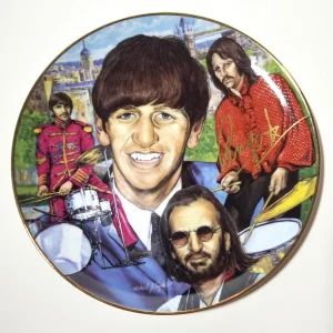 Ringo Starr + Michael Taylor SIGNED Ltd. Ed. 10" Gartlan Plate JSA LOA Beatles