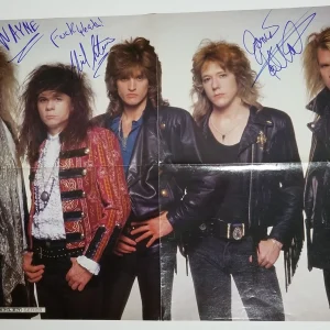 Rick Steier & James Kottak of Kingdom Come REAL SIGNED Mag Foldout Poster COA