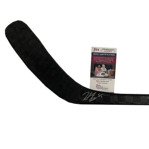 Hudson Fasching Signed USA NTDP Game Used Bauer Stick New York Islanders JSA COA