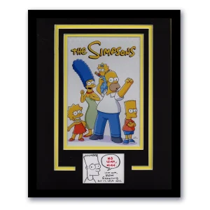 Matt Groening "The Simpsons" AUTOGRAPH Signed Sketch Framed 11x14 Display C ACOA
