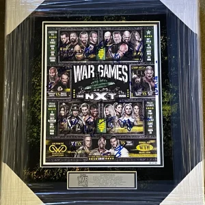 2020 WWE NXT War Games Multi Signed Framed Event Card 11x14 Photo JSA COA