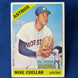 VINTAGE 1966 TOPPS MIKE CUELLAR HOUSTON ASTROS CARD #566 HIGH NUMBER SP