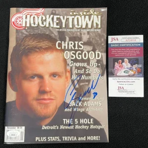 Chris Osgood Signed Detroit Red Wings Inside HockeyTown Magazine JSA COA