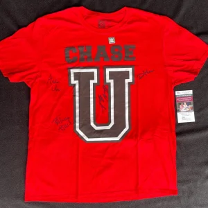 Chase U Andre Chase University WWE Official T-Shirt Multi-Signed By 4 JSA COA