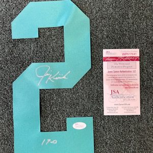 JIM KIICK MIAMI DOLPHINS 17-0 SIGNED AUTOGRAPHED #2 JERSEY NUMBER JSA COA **