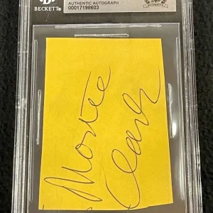 Monte Clark Signed Cut Autograph Detroit Lions #1 Beckett Certified