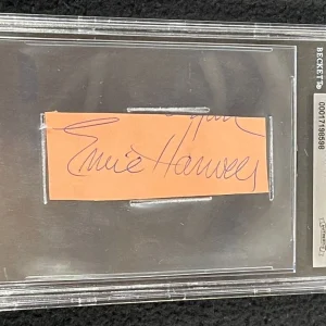 Ernie Harwell Signed Cut Autograph Detroit Tigers #2 Beckett Certified