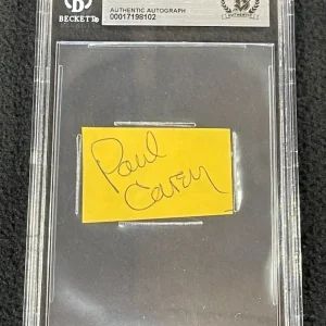 Paul Carey Signed Cut Autograph Detroit Tigers #2 Beckett Certified
