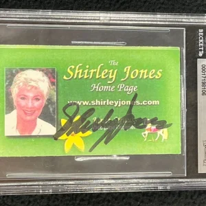 Shirley Jones Signed Business Card Elmer Gantry Beckett Certified